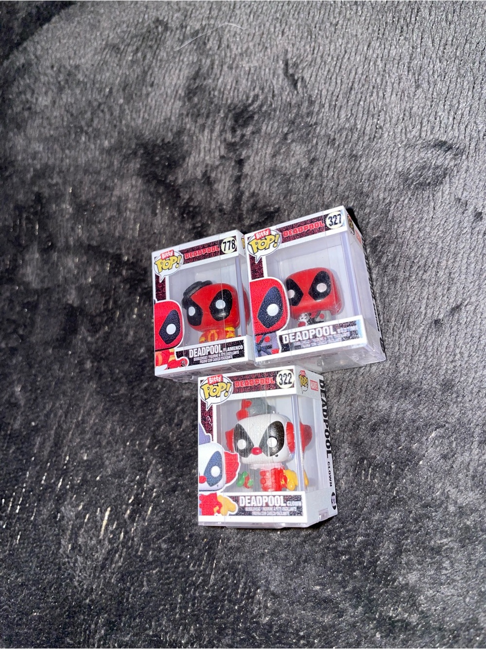 Funko Deadpool 3-Pack Figures - Red, White, Black